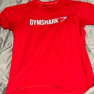Men’s Gym shark red shirt Large